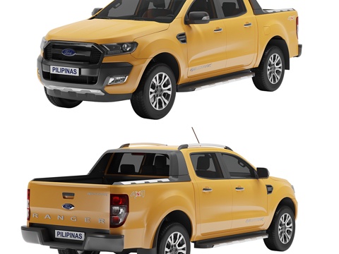  福特游侠 Wildtrak 皮卡车3d模型 