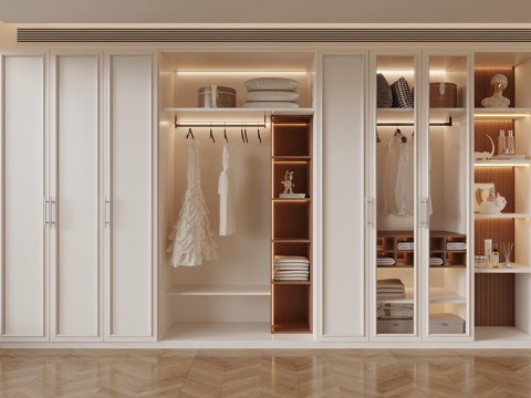  现代衣柜su模型 