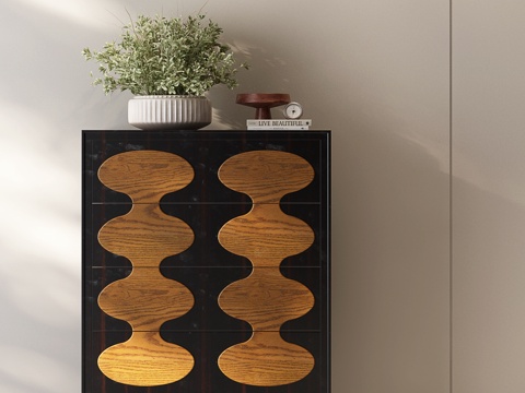  现代斗柜 现代中古斗柜 意式斗柜 现代边柜 现代中古玄关柜3d模型 