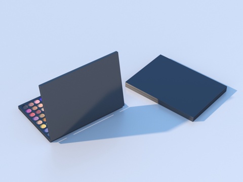  化妆品 眼影盘3d模型 