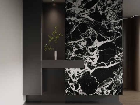  现代意式玄关柜 入户装饰柜su模型 