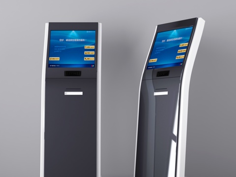  医院银行餐厅排号机挂号机3d模型 
