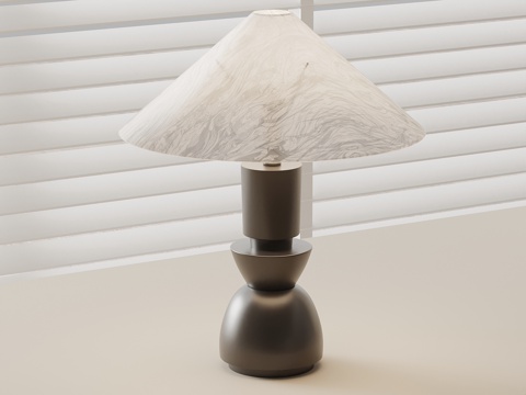  现代意式台灯 极简台灯3d模型 