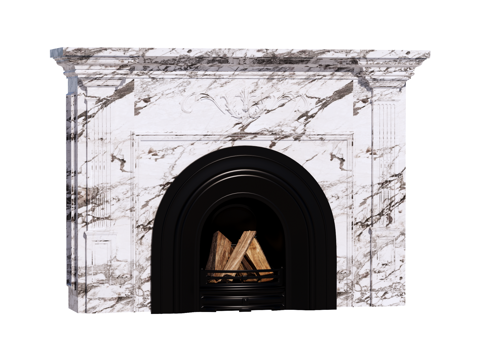  壁炉 装饰壁炉su模型 