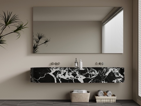  现代浴室柜3d模型 