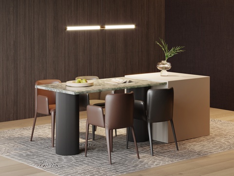  意式岛台3d模型 