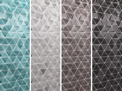  波尔萨诺萨效果三角瓷砖3d模型 