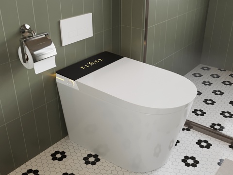 现代马桶 卫浴小件su模型