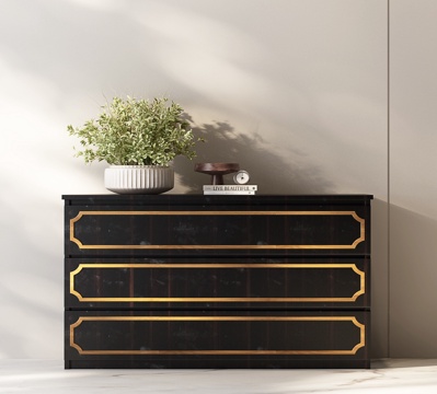  现代斗柜 现代边柜 现代中古玄关柜 现代中古装饰柜3d模型 