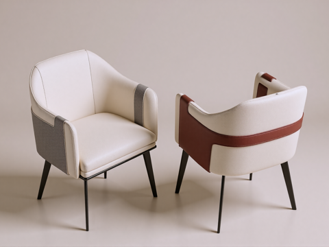 现代休闲椅su模型