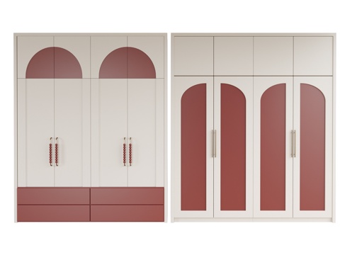 现代儿童衣柜su模型