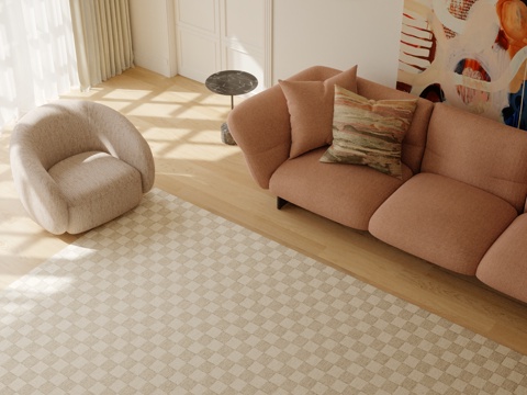  现代单人椅3d模型 