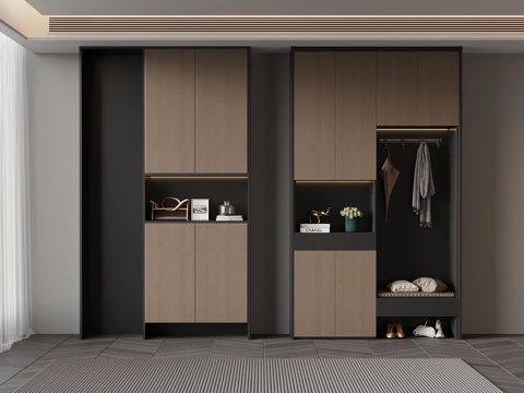  现代意式鞋柜3d模型 
