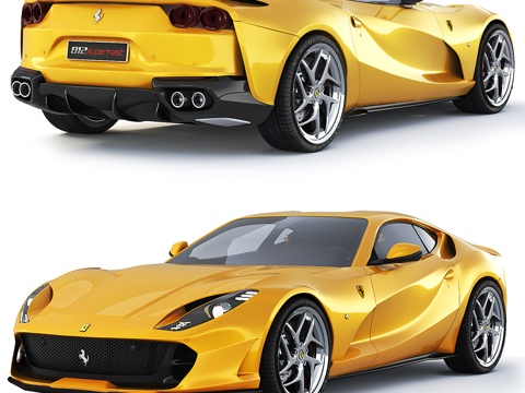  法拉利812 Superfast 跑车3d模型 