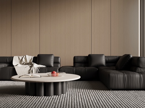 现代沙发茶几组合su模型