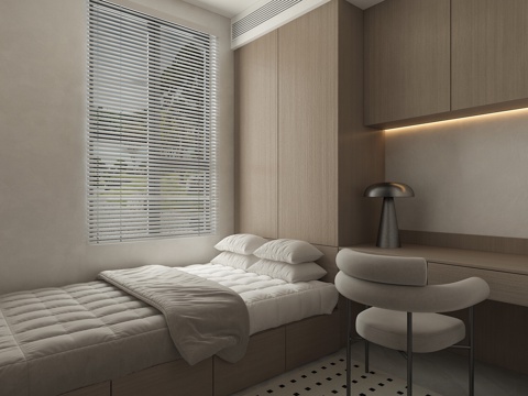  榻榻米卧室 保姆间 3D模型3d模型 