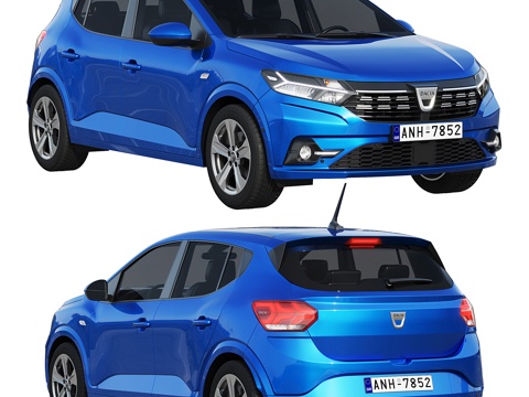  Dacia 桑德罗 2021款轿车3d模型 