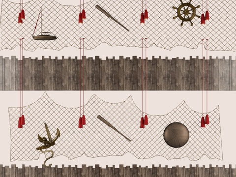  新中式鱼网船驼船轮木棒吊灯挂件3d模型 