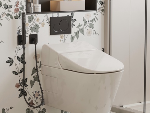 现代马桶 卫浴小件su模型