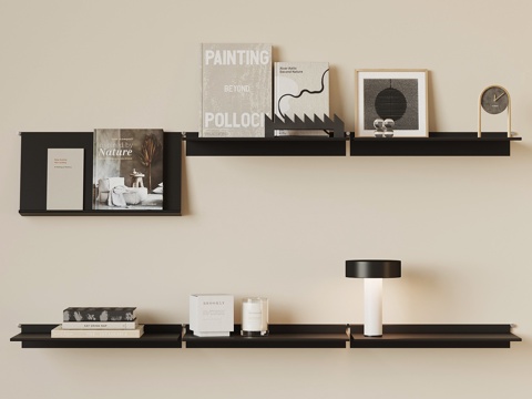 现代意式书架su模型