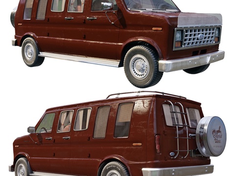  福特 Econoline 1984 汽车3d模型 