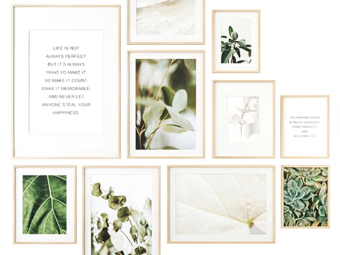  现代北欧装饰挂画3d模型 