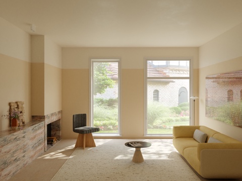  中古客厅3d模型 