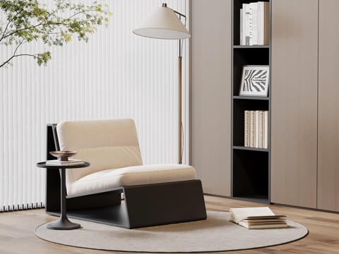 现代意式休闲椅su模型