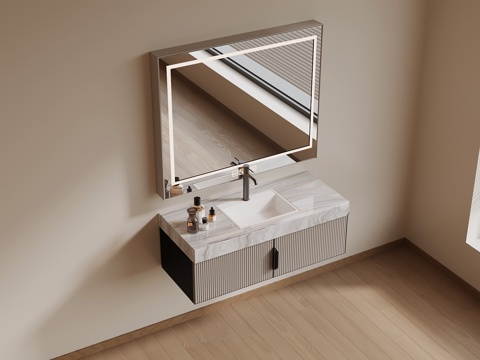  现代浴室柜3d模型 