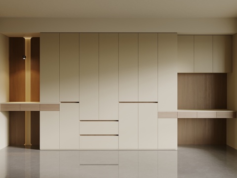  现代衣柜 梳妆台3d模型 