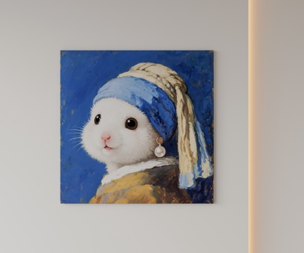  法式抽象装饰画su模型 