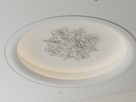  现代天花吊顶3d模型 