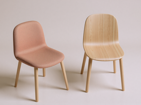 北欧单人椅休闲椅su模型