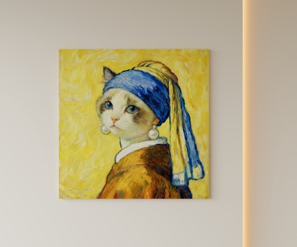  法式抽象装饰画3d模型 