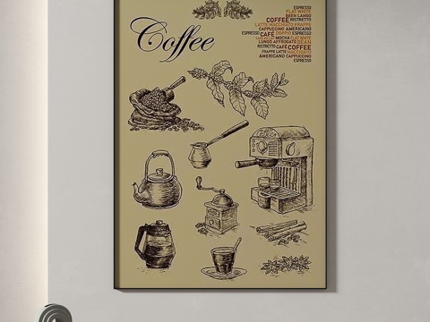  现代，复古，简约，抽象，简欧，装饰画3d模型 