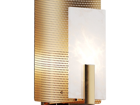  现代轻奢金属装饰壁灯3d模型 