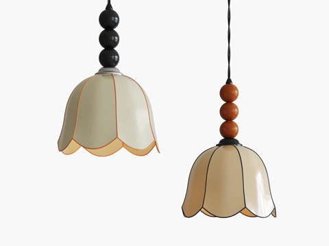 法式中古小吊灯su模型