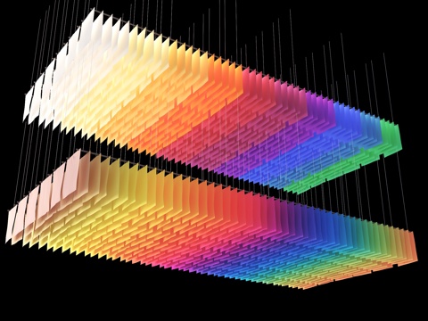  彩色吊顶 艺术吊顶 布条吊顶 帷幔吊顶 美术馆吊顶 现代吊顶3d模型 