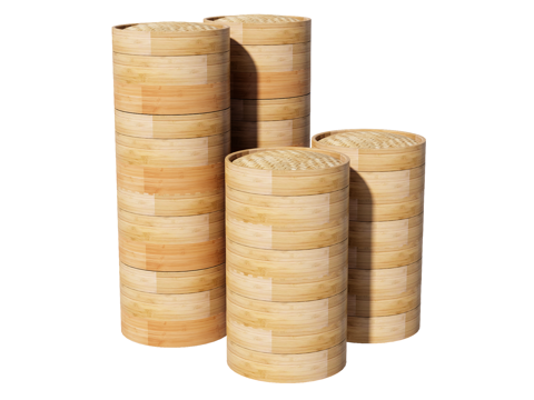 厨具炊具 传统厨具 小笼包 蒸笼su模型