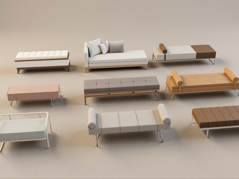  床榻 床尾凳组合贵妃椅su模型 