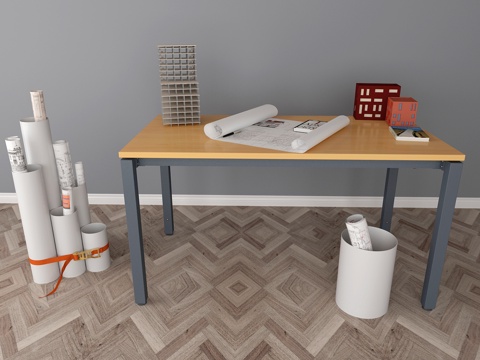  现代设计图纸3d模型 