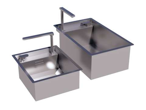 水槽菜盆洗菜盆su模型