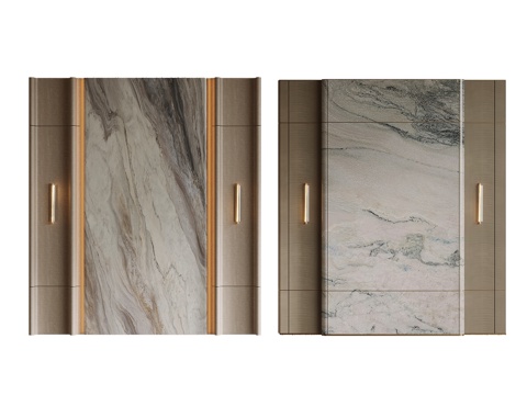 现代背景墙 沙发背景墙 电视背景墙su模型