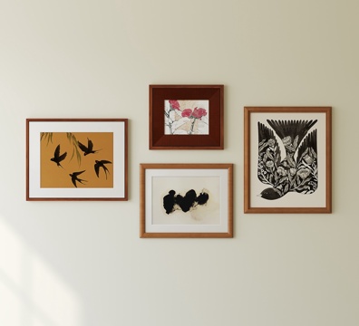 法式中古挂画组合su模型