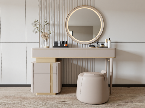 现代梳妆台su模型