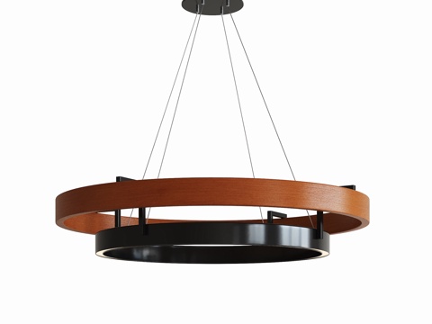 现代中古吊灯su模型