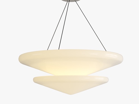  现代奶油吊灯 中古吊灯3d模型 