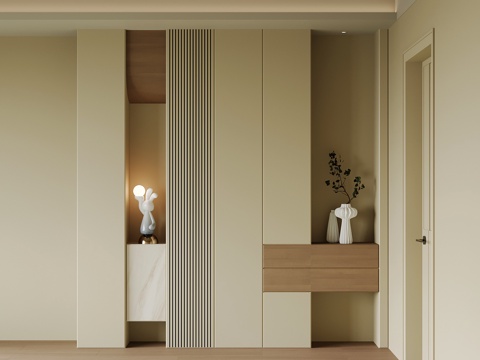 现代鞋柜 入户玄关柜su模型