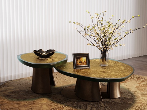  中古风茶几3d模型 