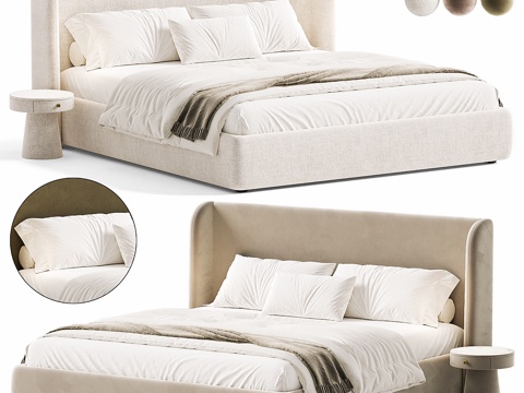  Dantone品牌Vail双人床3d模型 